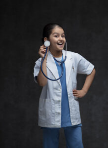 Child with stethoscope